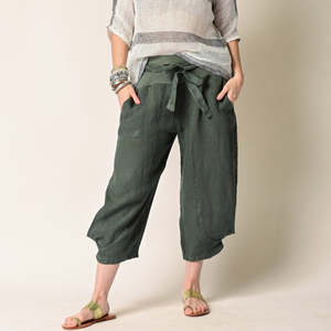 linen pants - addison - khaki