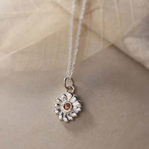 Sunflower Necklace - sterling silver