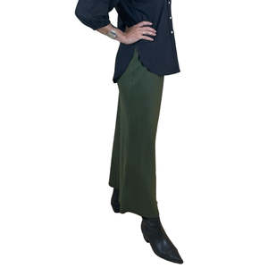 Maddie Skirt Siblings: linen maxi skirt olive - maddie