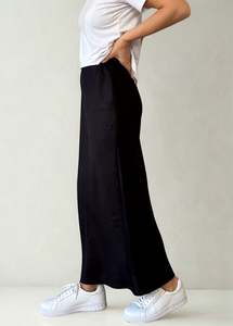 Maddie Skirt Siblings: linen maxi skirt black - maddie