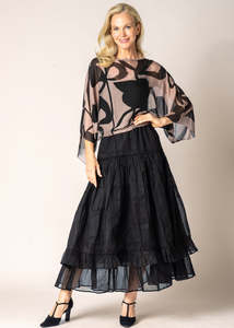 organza skirt - onyx - elowen