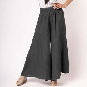 linen pants - diana - khaki