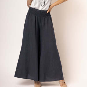 C L Pants Linen: linen pants - diana - granite
