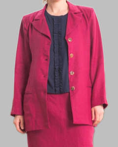 jacket linen cerise - pepper