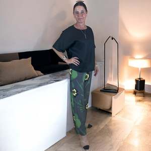 Sale: viscose lounge pants - floral - greta