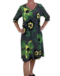 viscose florals Vneck dress - juliette