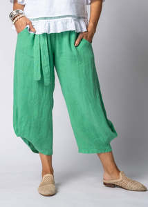 Sale: linen pants - addison - capri green