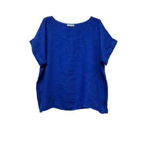linen tee - royal blue - paris