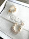 petite huggies - white FW pearls - sterling silver or rose gold