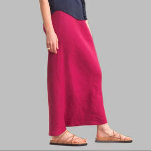Maddie Skirt Siblings: linen maxi skirt cerise - maddie