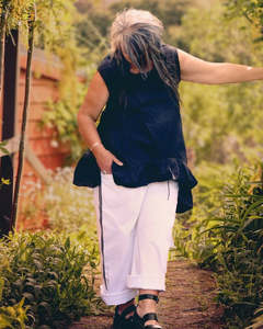 C L Pants: cotton - blanco pant - white