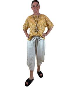 Autumn 2025: viscose cotton top - billie - gold