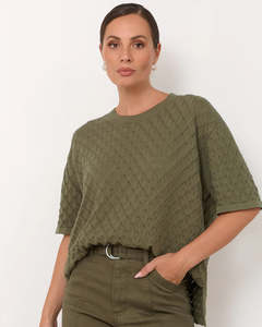 knit top - khaki - bethany