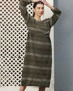 Dresses: dress - cotton - khaki - rhiannon