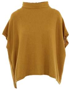 cashmere wool blend tunic - mustard- cadenza