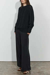 Knitwear: cotton cashmere - black - connell jumper