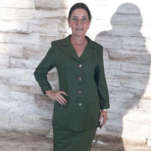 Siblings Pepper Linen Jacket: linen jacket - olive - pepper