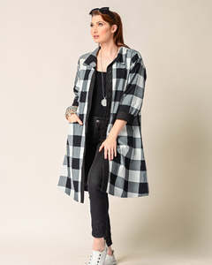 coat reversible - black - anthea