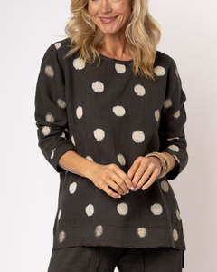 top - cotton - khaki - spot