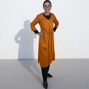 viscose linen dress - terracotta - tokyo