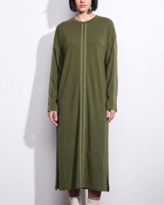 bea cotton stretch dress - forest green