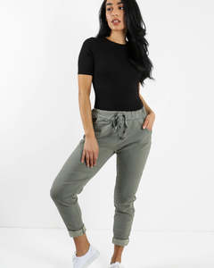 C L Pants: magic stretch pants - khaki - italian