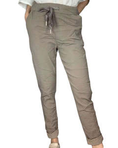 magic stretch pants - mocha - italian