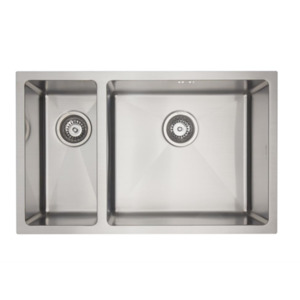 Kitchen Sinks: Mercer DV205-L Sink | Lincoln 200 x 400mm + 450 x 400mm