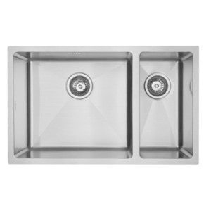 Kitchen Sinks: Mercer DV205-R Sink | Lincoln 450 x 400mm + 200 x 400mm