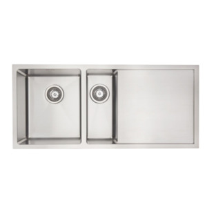 Kitchens: Mercer DV402-R Sink | Salisbury 340 x 400mm + 170 x 400mm + Drainer