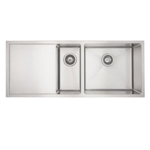 Kitchens: Mercer DV403-L Sink | Sheffield 200 x 400mm + 450 x 400mm + Drainer