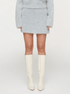Archer Fluffy Mini Skirt in Cloud