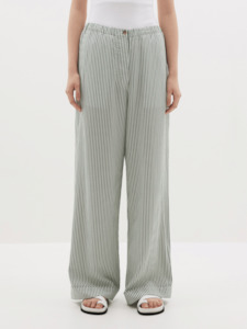Pants Shorts: Stripe Summer Pant in Green/White