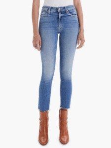 Denim: The Mid Rise Dazzler Ankle Fray -  Riding The Cliffside