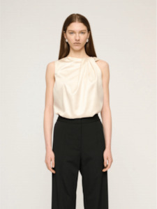 Albert Twist Shoulder Top in Parchment