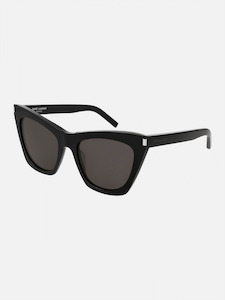 Kate Angular Cat-Eye Sunglasses in Black