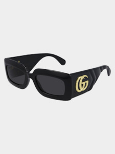 Rectangular Acetate Sunglasses in Black