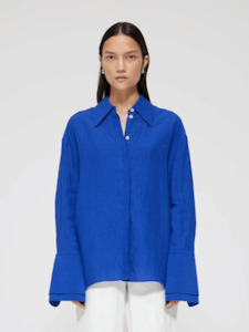 The Colour Edit: Double-Cuff Shirt in Blue