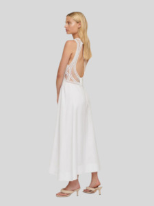 Sale: Anja Long Linen Dress in White