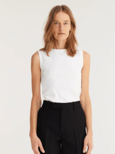 2024 Uniform: Tight Rib Tank Top in White