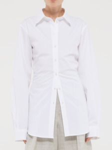 Shaped Poplin Shirt in White