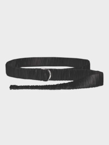 Belts: Wide Long Belt in Black