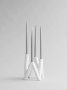 PRE-ORDER W Candle Holder in Bone White