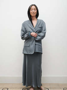 PRE-ORDER Silk Twill Miami Blazer in Slate