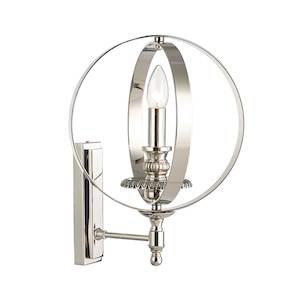 Hampton Orb - Wall Sconce - Polished Nickel