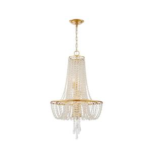 Crystal Chandeliers: Bailey Collection - Basket Chandelier - W:46cm - Gold