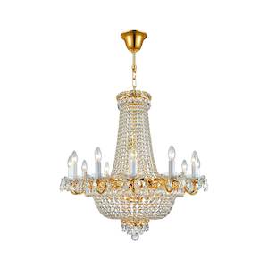 Basket Chandeliers: NewYork Empress - Basket Chandelier - Gold - Width: 75cm