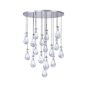 Rayne Collection - Round Cluster - W: 100cm H: 150cm - Polished Nickel