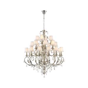 ARIA - Hampton 24 Arm Chandelier - Nickel Plated