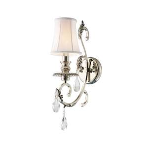 Aria Collection: ARIA - Hampton Single Arm Wall Sconce - Nickel Plated